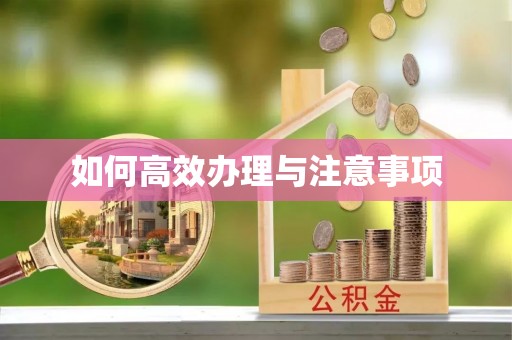 黑河如何高效办理与注意事项