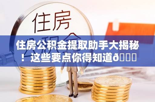 黑河住房公积金提取助手大揭秘！这些要点你得知道😎