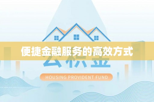 黑河便捷金融服务的高效方式
